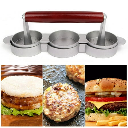 

Geege Burger Press 3 In 1 Patty Maker Stuffed Ring Mold Kit Non Stick Burger Mould