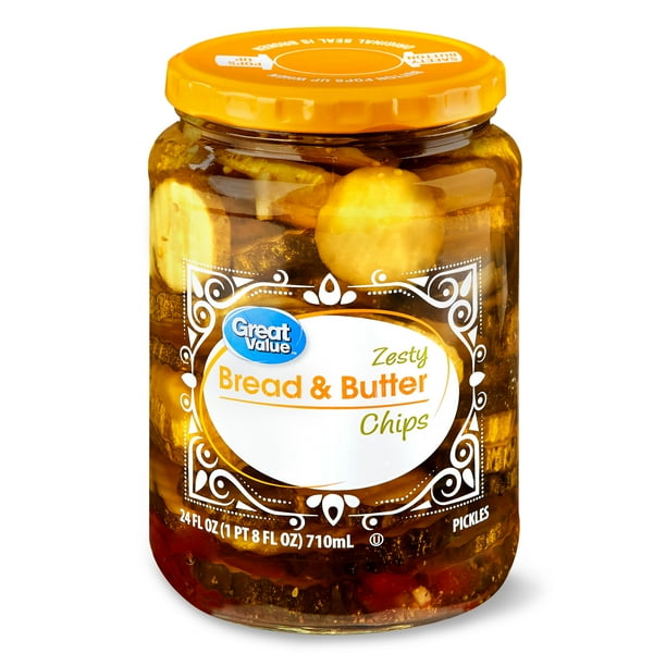 Great Value Zesty Bread Butter Chips 24 Fl Oz Walmart Com Walmart Com