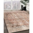 thumbnail image 3 of Ahgly Company Machine Washable Indoor Square Traditional Orange Salmon Pink Area Rugs, 3' Square, 3 of 7
