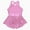 Pink, variant on renvena Kids Girls Dancer X-Back Sequined Hip-hop Jazz Tap Dance Skirted Leotard Dress