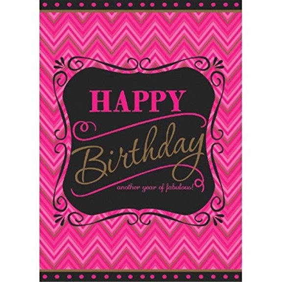 born to be fabulous birthday party plastic table cover tableware, 54" x 102"