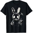 thumbnail image 1 of [Men's graphic tees] Creepy Cute Bunny Rabbit alt Goth Grunge Horror aesthetic T-Shirt, Small, 1 of 6