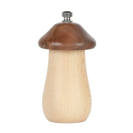 

Kitchen Salt Pestle Bowl Mushroom Shape Durable Garlic Press Spice Grinder Pot