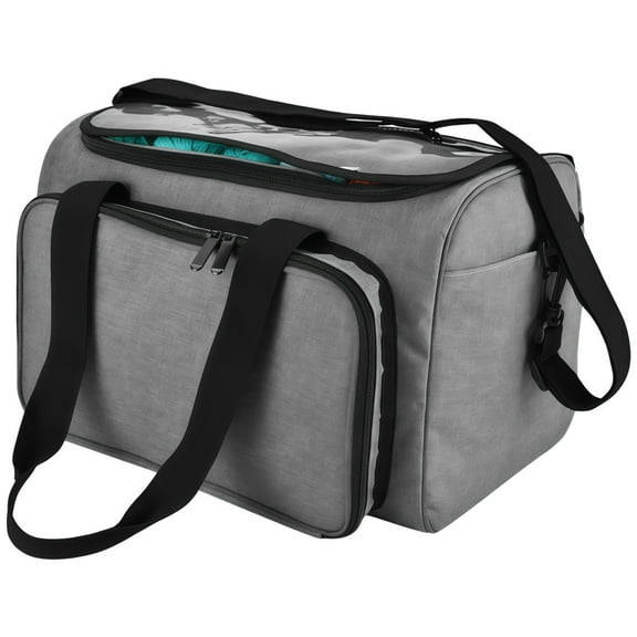 Hair Stylist Travel Case Organizer, Excellent Oxford Fabric Tool Storage Bag with Adjustable Dividers, Transparent Window, Travel Bag for Hair Stylists, Crafts, and More