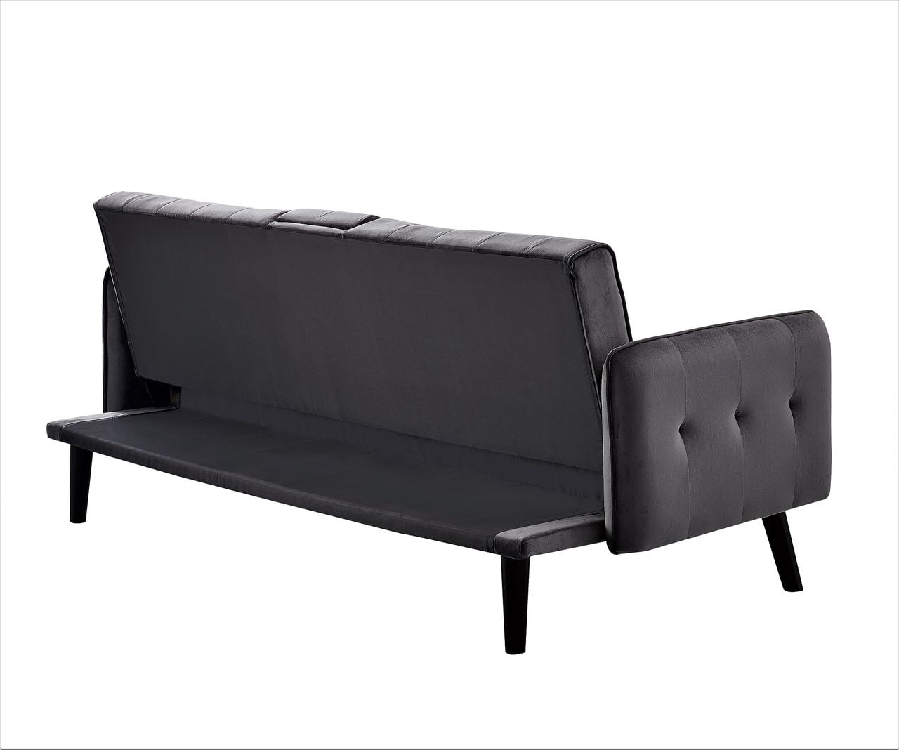 MOONMISS 72" Velvet Couch Convertible Sleeper Sofa Bed with Cup Holder,2 Seat Reclining Sofas Couches for Living room Guest Bed