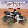 thumbnail image 1 of Royalbelle White 12V Electric Ride on Truck Car Remote Control, 7MPH, 2x55W Motor, 1 of 7
