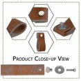 thumbnail image 2 of 8 Pcs Handcrafted Leather Cabinet Handles for Drawers and Doors Dresses Knobs Pure Leather Pulls, 2 of 5
