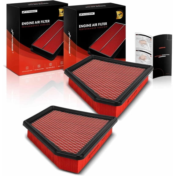 A-Premium 2-PC High-performance, Pre-oiled Engine Air Filter Compatible with Chevrolet Equinox 2010-2017 & GMC Terrain 2010-2017, 2.4L 3.0L 3.6L, Replace# SPA-2439, 23335811