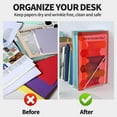 thumbnail image 3 of LEOBRO Plastic File Folders for Documents, 6 PCS Plastic Envelopes, Reusable Clear File Folders File Bags Document Holder, A4 Size, 3 of 6