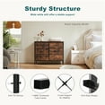 thumbnail image 6 of 6 Drawer Dresser with Wood Top,Wide Chest Of Drawers Nightstand Storage Tower Storage Dresser Fabric Dresser for Living Room, Bedroom, Hallway, Nursery, Front Door, Rustic Brown, 6 of 8