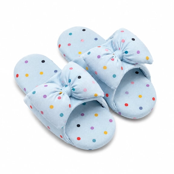 Women's Bow House Slippers, Non-Slip Comfortable Indoor Slide Sandals