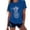 Blue, variant on Tops Women Women'S Pineapple Print Crewneck Short Sleeve Top T Shirt Crew Neck T Shirts For Women (Gray,L)