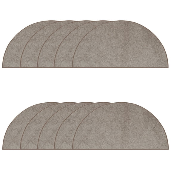 Furnish My Place Modern Plush Solid Beige Color Rug - Pets and Kids Friendly Rug, Indoor/Outdoor Mat, Area Rugs Great for Kids, Pets, Event, Living Room, Made in USA, 18" x 36" Half Round - Set of 10