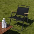 thumbnail image 4 of Silla Baja Para Acampar Silla plegable portátil para acampar, taburete de tela Oxford (soporte negro de tela negra) Ehuebsd Para Estrenar, 4 of 7
