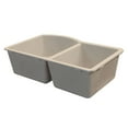 thumbnail image 7 of Transolid Aversa Granite 31-in Kitchen Sink Kit with Grids, Strainers and Drain Installation Kit in Grey, 7 of 7