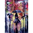 thumbnail image 2 of Kovacs, Anna Brigite 11x14 White Modern Wood Framed Museum Art Print Titled - Snowfall in the Evening, 2 of 4