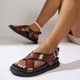 thumbnail image 1 of WILLBEST Sandalias De Tacón Cuadrado Con Punta Abierta Para Mujer, Zapatos De Playa Cómodos, Informales, De Verano, 1 of 9