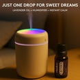 thumbnail image 5 of DeepRest Sleep Kit: Dark Grey Humidifier + Lavender Oil (2X Pack) Dreamy Sleep In Dry Weather: Lavender & Sandalwood Mini Humidifier For Bedroom | 3-In-1 Night Light & Aroma Diffuser, 5 of 10