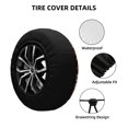 thumbnail image 4 of Balery 70s Groovy Hippie Retrotire Cover Waterproof Dust-Proof, Universal Spare Wheel Tire Cover For Trailer, Rv, Suv Truck And Vehicle Camper Accessories-16 Inch, 4 of 9