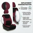 thumbnail image 3 of FH Group Universal Fit Flat Cloth Car Seat Covers, Full Set w/ Trimmable Rubber Floor Mats, 3 of 11