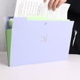 thumbnail image 3 of Dujiujun Smile Face Design File Organizer A4 Size Document Filing Folder with 4 Pages 5 Layers Reinforced Plastic Snap Closure File Sorter, 3 of 8
