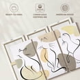 thumbnail image 6 of Elephant Stock Minimalist Cats Wall Art - Horizontal Multi Panel Canvas - Living Room Wall Decor - Animal Multi Panel - White And Beige Decor - 33" x 20", 6 of 8