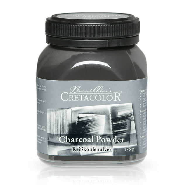 Polvo de carbón Cretacolor 175 g, altamente pigmentado y resistente a la luz