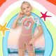thumbnail image 3 of Soidarity Traje de neopreno para niños de 2MM, traje de neopreno para mantener el calor, mono de protección resistente al desgaste, traje de Deportes acuáticos Toronja Rosa S, 3 of 6