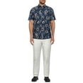 thumbnail image 2 of Cafe Luna Men’s Tropical Flower Print Short Sleeve Shirt, up to Size 5XL, 2 of 3