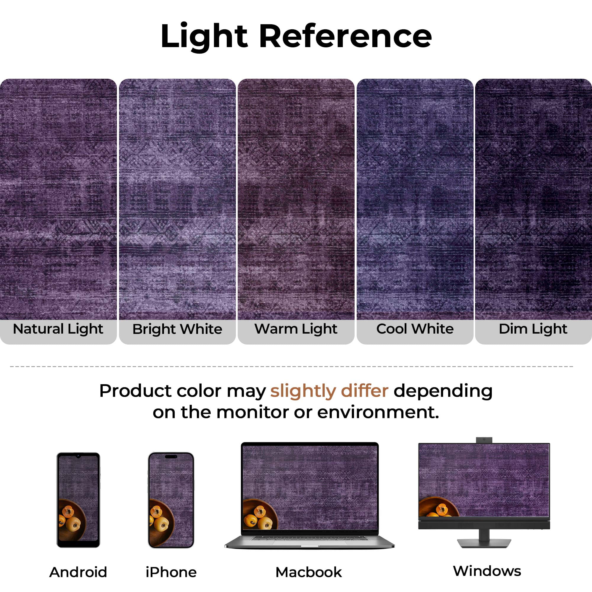 8x10 Modern Abstract Rugs Washable Non-Slip Ombre for Living Room Bedroom Study Room-Purple