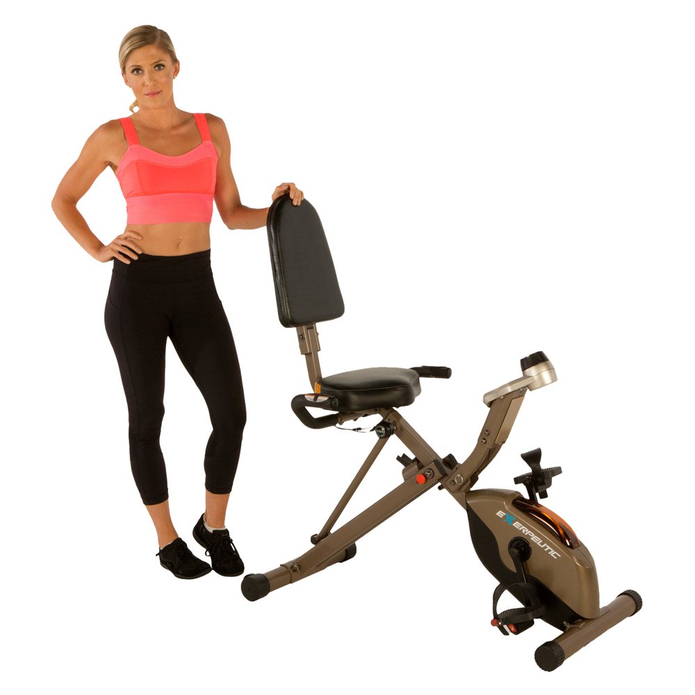 Exerpeutic 400 Lb. Maximum Capacity Folding Foldable Recumbent Exercise
