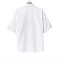 thumbnail image 4 of Chemises à Manches Courtes pour Hommes Mode Décontractée Unie Col Rabattu Bouton Blouse Manches Courtes Chemises Hommes Manches Courtes Chemises Hommes Manches Courtes Décontractées, 4 of 4