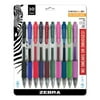 Zebra Sarasa Dry X20 Retractable Gel Ink Pens, Medium Point 0.7 mm, Assorted Color Rapid Dry Ink, 10-Count