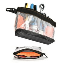 2 Pack Tool Bag Zipper Pouch, Premium Tool Pouch, Utility Multipurpose Storage Organizer Tool Pouches with Carabiner Metal Zipper for Tools