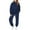 Navy, variant on CPNG Teens Kids Girls Sweatsuit 2 Piece Set Half Zip Sweatsuits Pullover Sweatshirts and Jogger Sweatpants Sweat Set(Blue,5-6 Years)