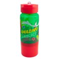 thumbnail image 2 of Botella Plástico Infantil con Popote Plegable, Agarradera y Contenedor, Diseño Dino Spidey, Disney Marvel, Personajes Animados, Capacidad 550 ml, Rojo, 2 of 5
