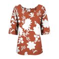 thumbnail image 6 of Endives Women's Elegant Shirts 3/4 Length Sleeve Casual Loose with Round Neck Shirts Womens Tops 2025, 6 of 6