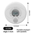 thumbnail image 3 of VONKY Lecteur CD Portable ABS Rechargeable Lecteur CD Portable avec Haut-Parleurs Fonction Bluetooth Audiobook Blanc, 3 of 6