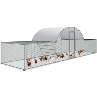 Gojooasis Wooden Chicken Coop, 80in Large Chicken Run with Pull