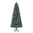 thumbnail image 2 of Costway 7Ft Fiber Optic Artificial Christmas Tree w/ 275 Multi-color LED Lights & Stand, 2 of 10