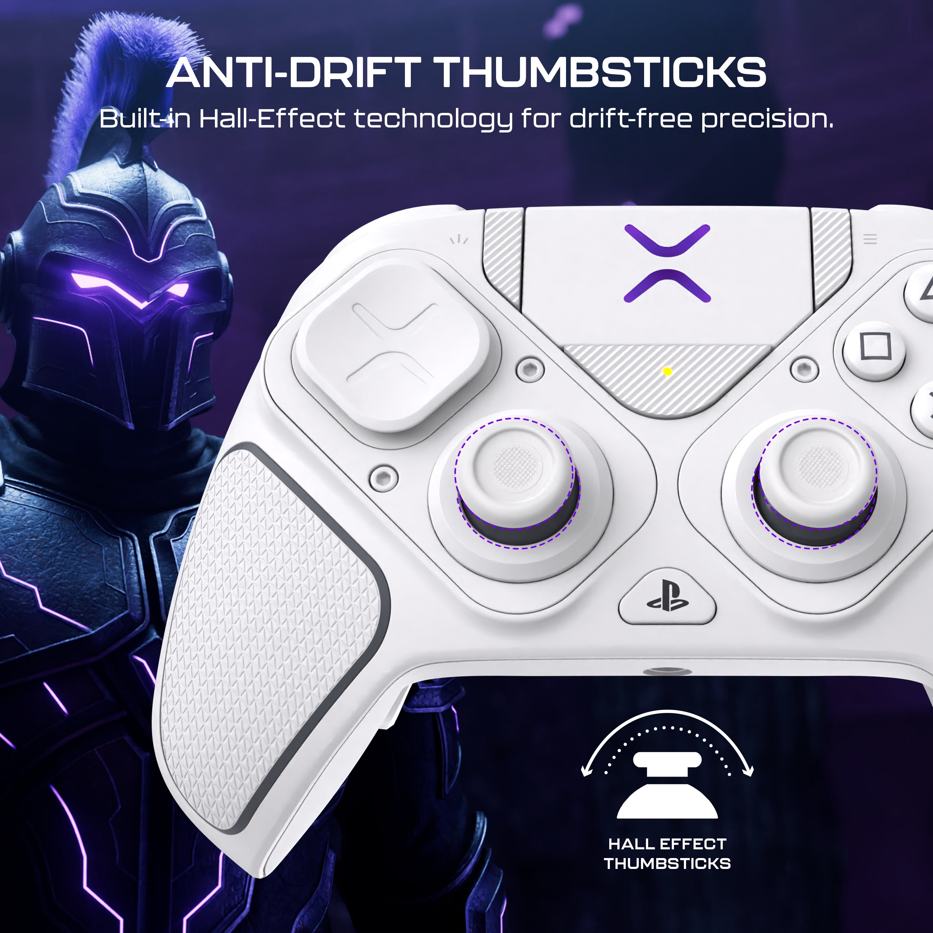 Turtle Beach Victrix Pro BFG Reloaded Wireless Modular Gaming Controller for PlayStation 5, PlayStation 4, PC; Fightpad Module, Hall-Effect Thumbsticks/Triggers, Remappable Buttons - White