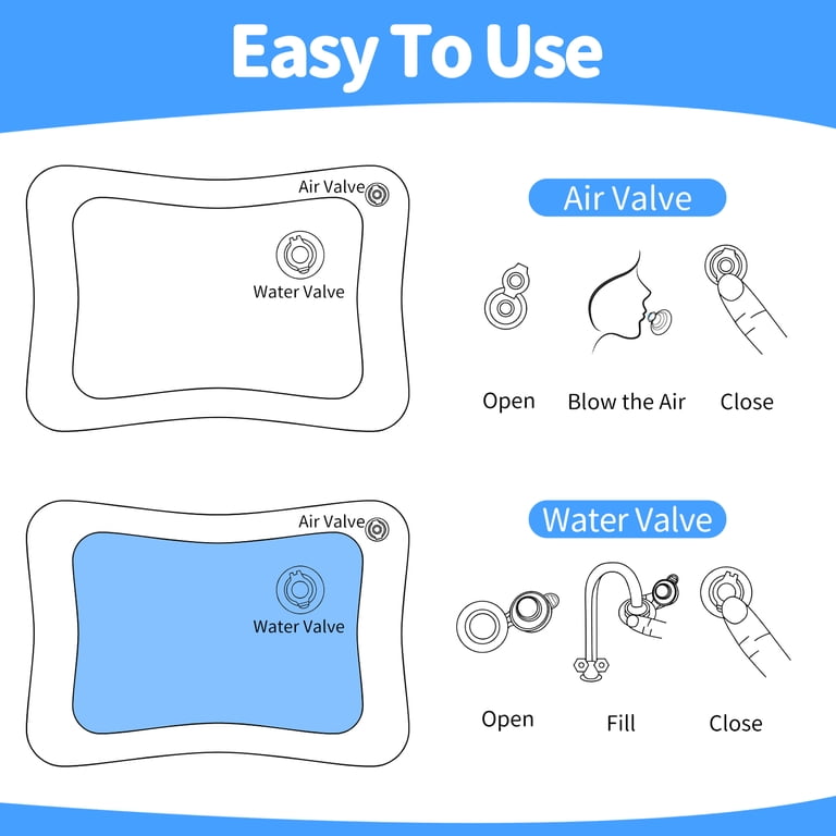 BUSATIA Inflatable Tummy Time Water Mat, Sea Animals photo 6