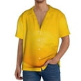 thumbnail image 3 of Daiia Yellow Lemon Men's Linen Shirts Short Sleeve Casual Shirts Button Down Shirt for Men Beach Summer Wedding Shirt-XX-Large, 3 of 7