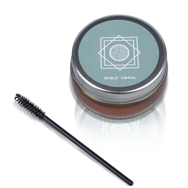 Kit de cera para cejas con cepillo ajustable para cejas - 50 ml/1.69 oz Impermeable y transparente Nutritivo de larga duración Sin residuos Hidratante sin escamas No pegajoso Solución rápida para ceja