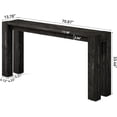 thumbnail image 5 of Fnova 70.9" Solid Wood Black Console Table, Farmhouse Extra Long Narrow Entryway Table, Heavy Duty Sofa Table for Living Room, Hallway, Foyer, 5 of 5