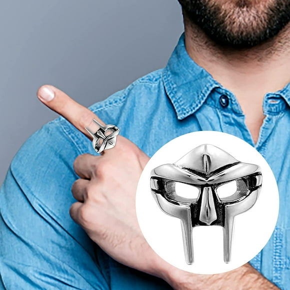 FYBTOFashion Pharaoh Mask Rings Iron Man FYainless FYeel Rings for Men and WomenFY-001