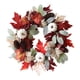 thumbnail image 4 of Corona de otoño, corona otoñal, hojas de arce de cosecha, adorno colgante de 45 cm para fiestas, festivales, celebraciones, bodas en interiores y, 4 of 8