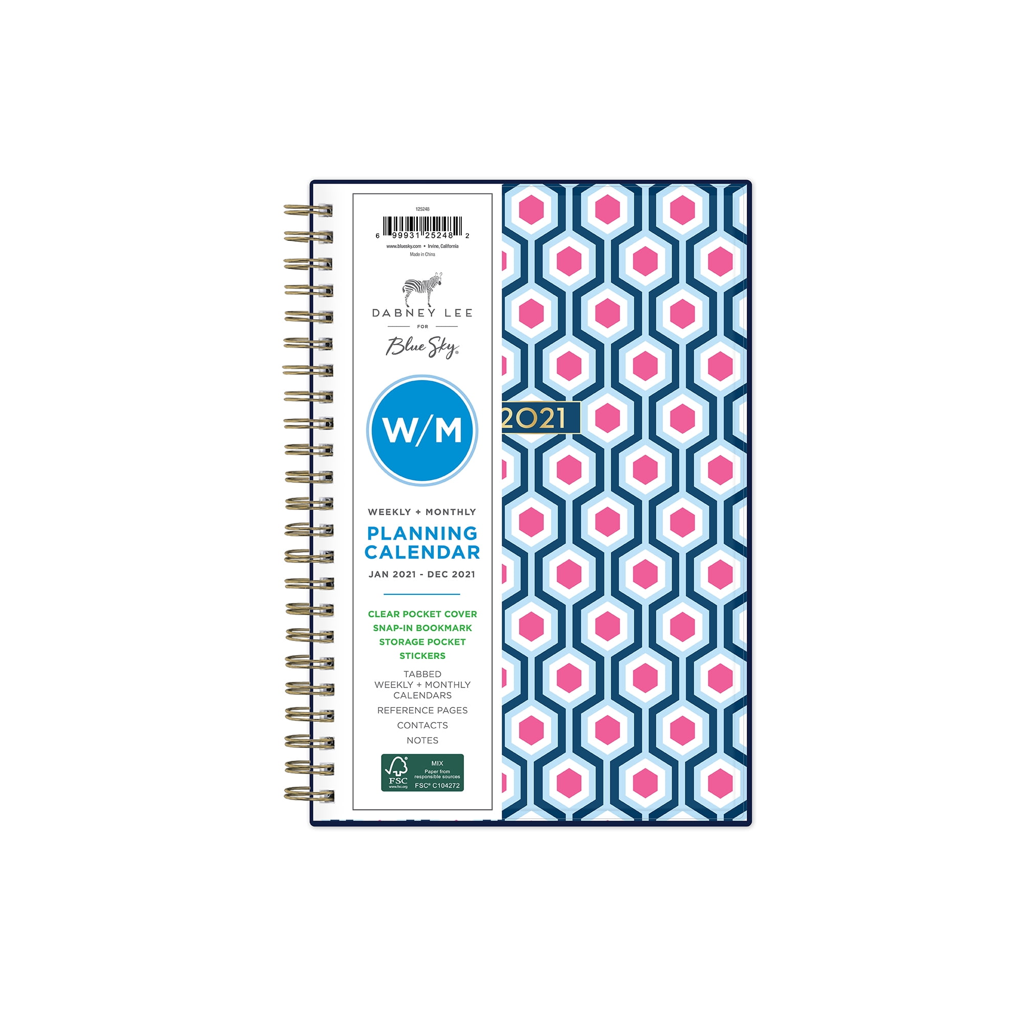 Blue Sky Dabney Lee 2021 Weekly & Monthly Planner, 5"x8", London Calling