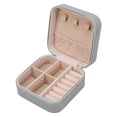 thumbnail image 4 of Caja de joyería, caja de almacenamiento de joyería, minicaja de almacenamiento de joyería, organizador de joyería, exhibición para dijes, collares, Gris, 4 of 8
