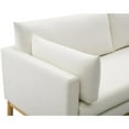 thumbnail image 6 of Meridian Furniture Langham Cream Linen Textured Fabric Sofa, 6 of 15
